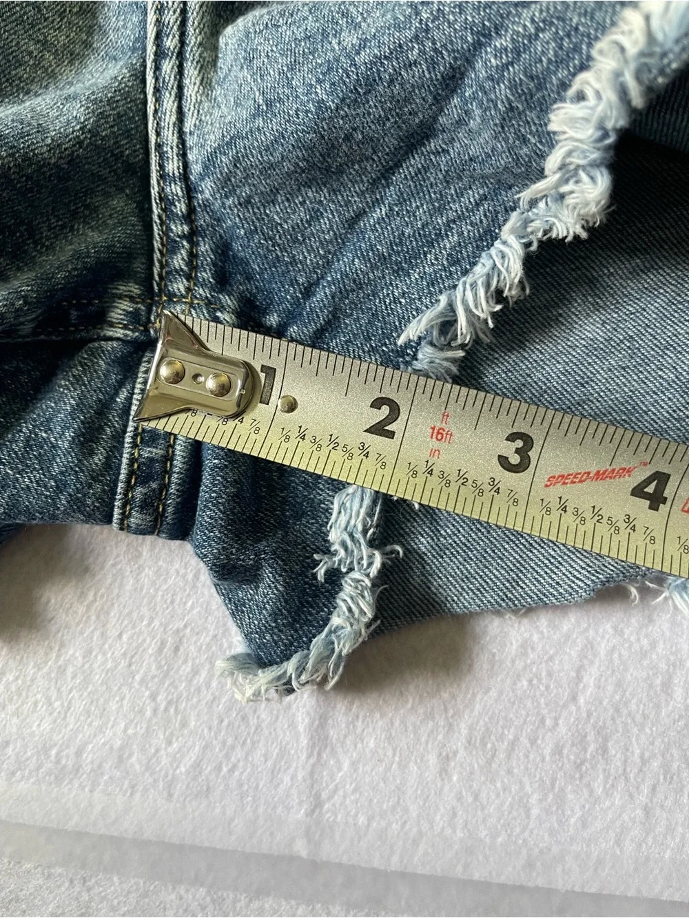 H&M Distressed Denim Shorts - Medium Blue
